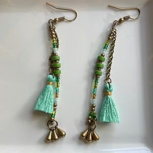 Turquoise Tassle Earrings